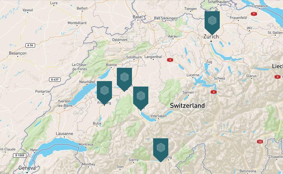 FINA Standorte Bern Fribourg Thun Visp Zürich