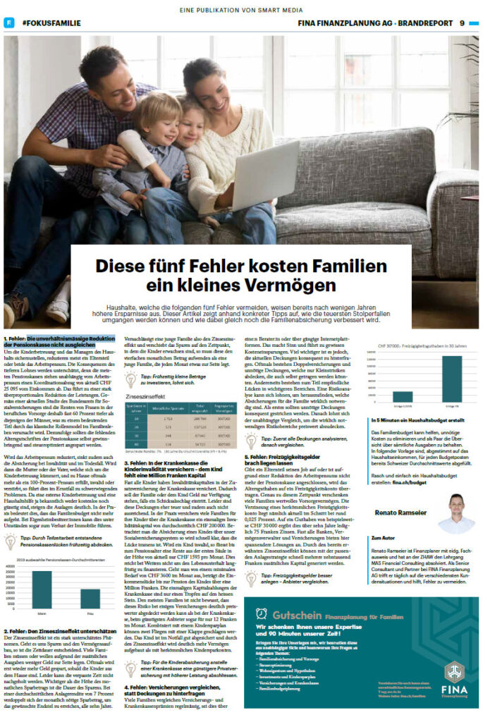 Finanzplanung Familien