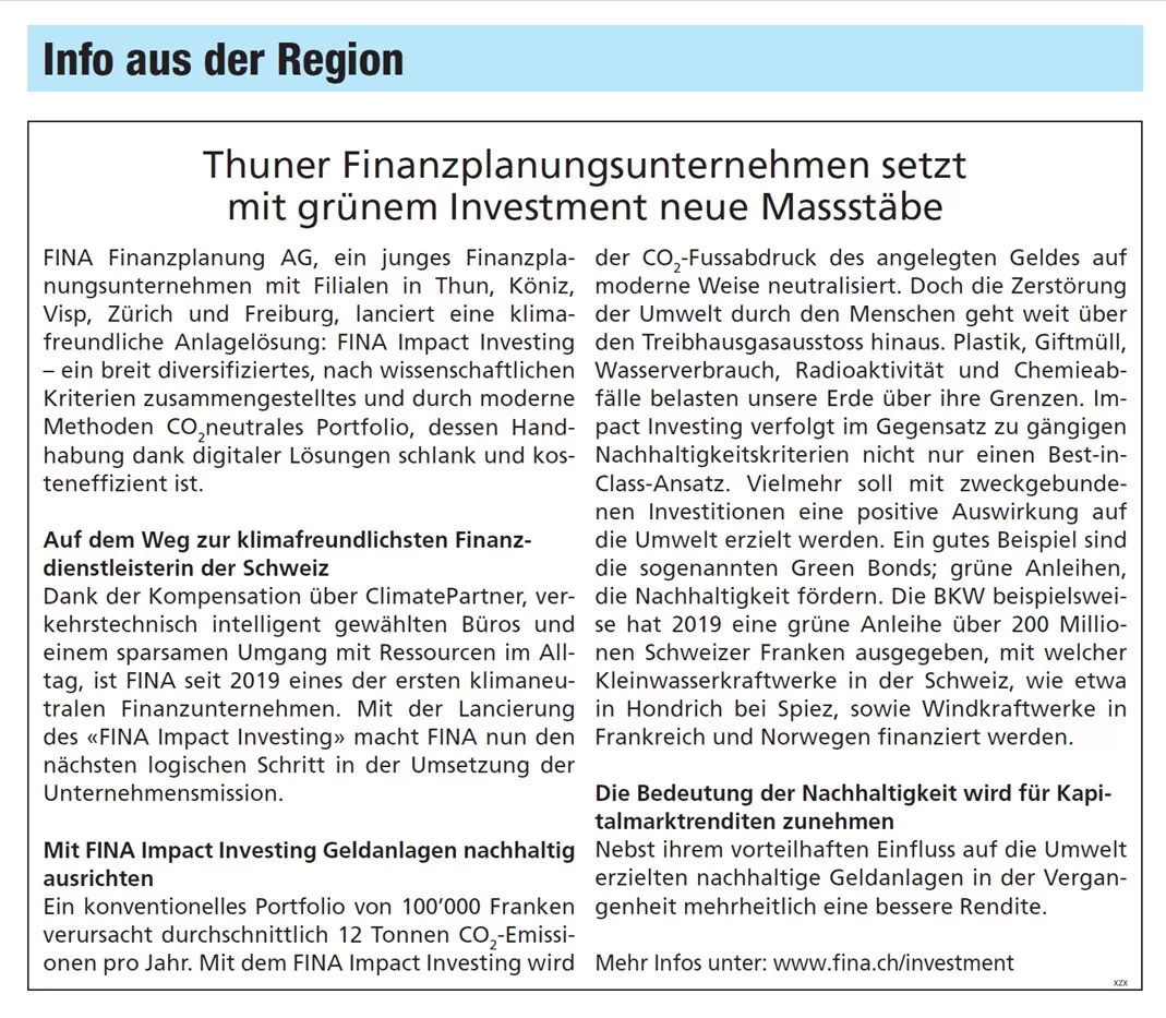 Presse Impact Investing